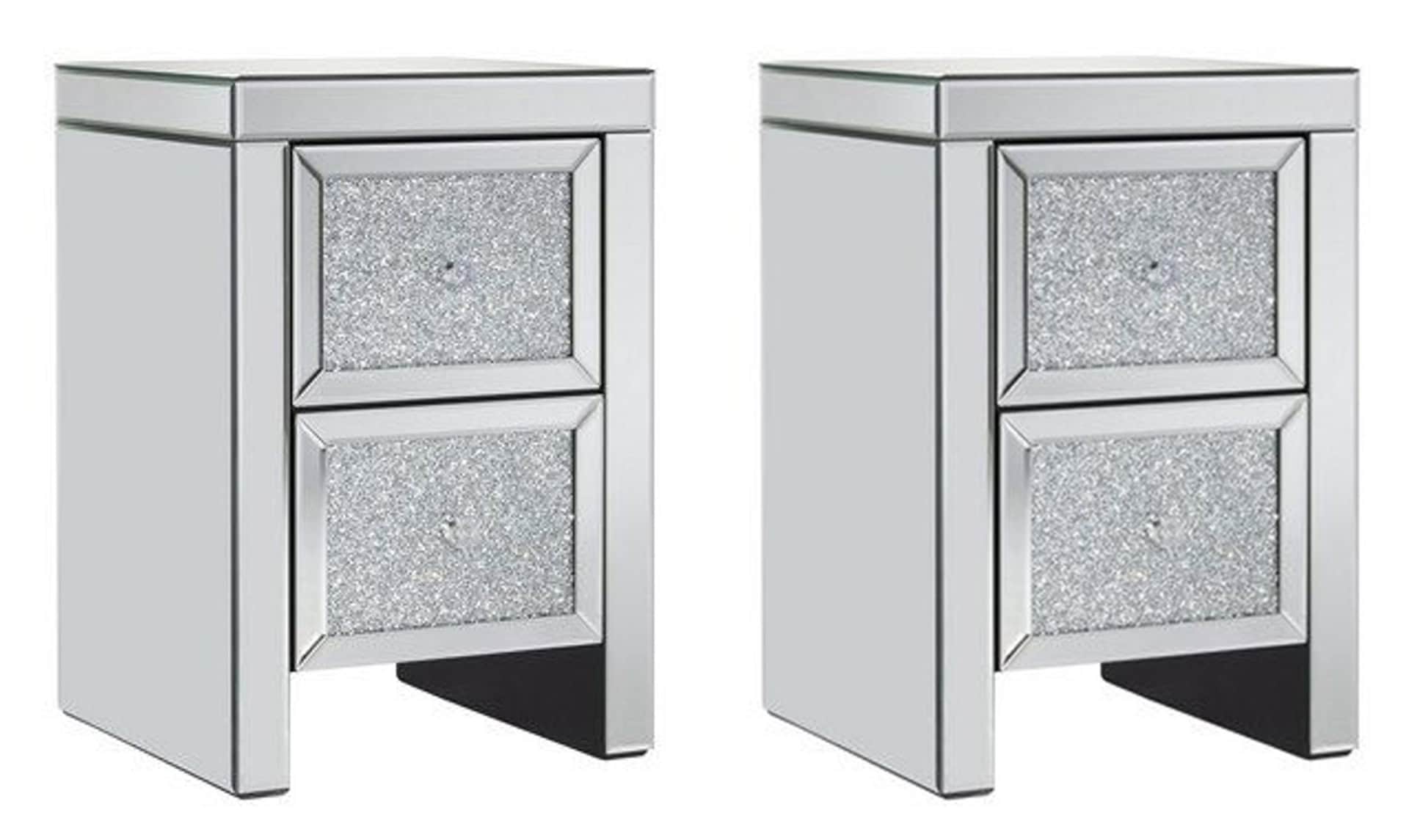 Vienna Mirrored 2 Drawer Bedside (Set of 2) | Buy Online | Beds.ie