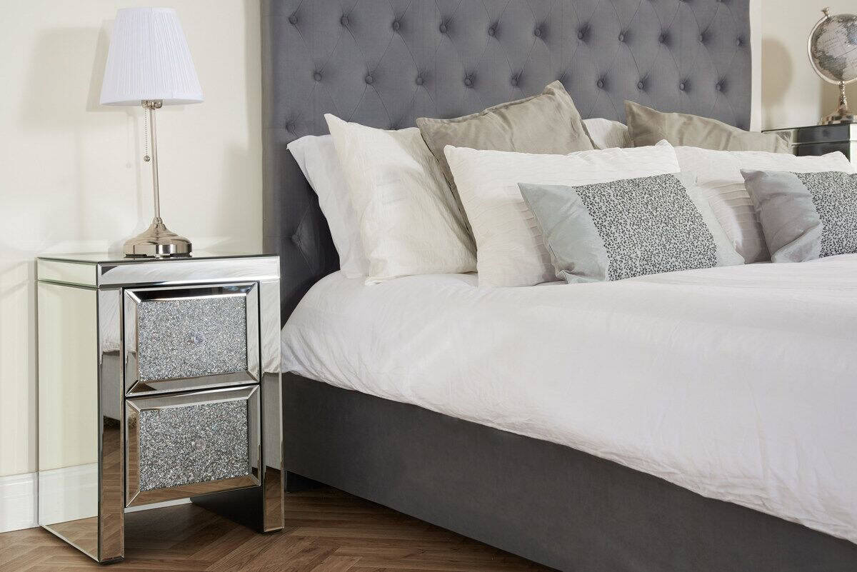 Vienna Mirrored 2 Drawer Bedside (Set of 2) - Image 3