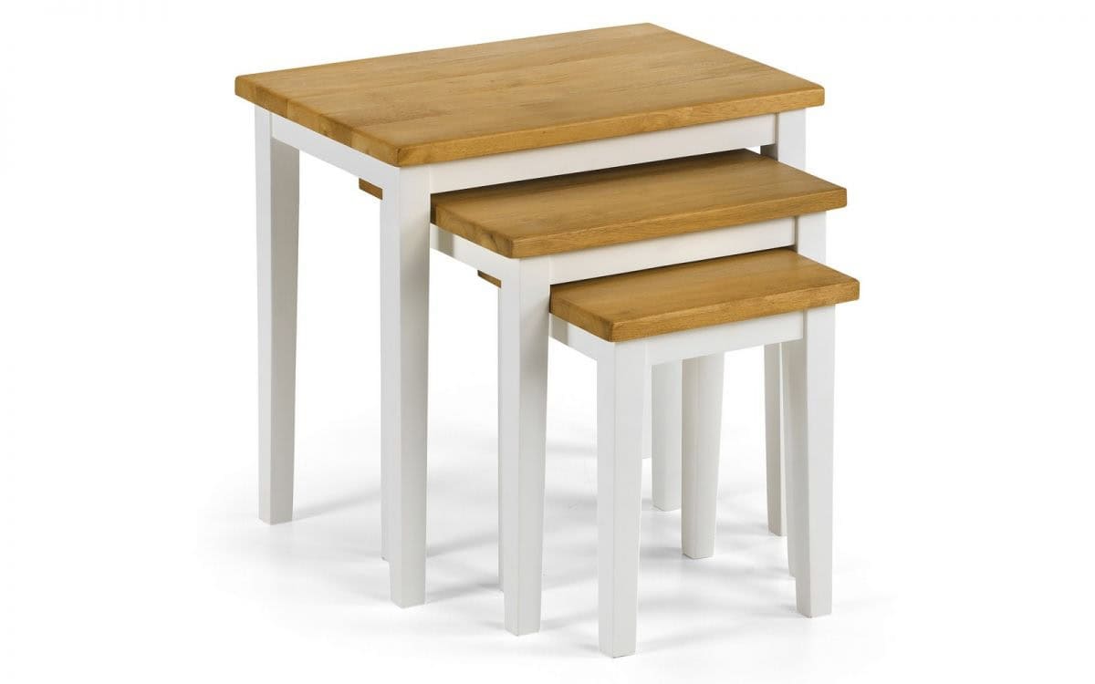 Clio Nest of Tables - White & Oak - Image 2