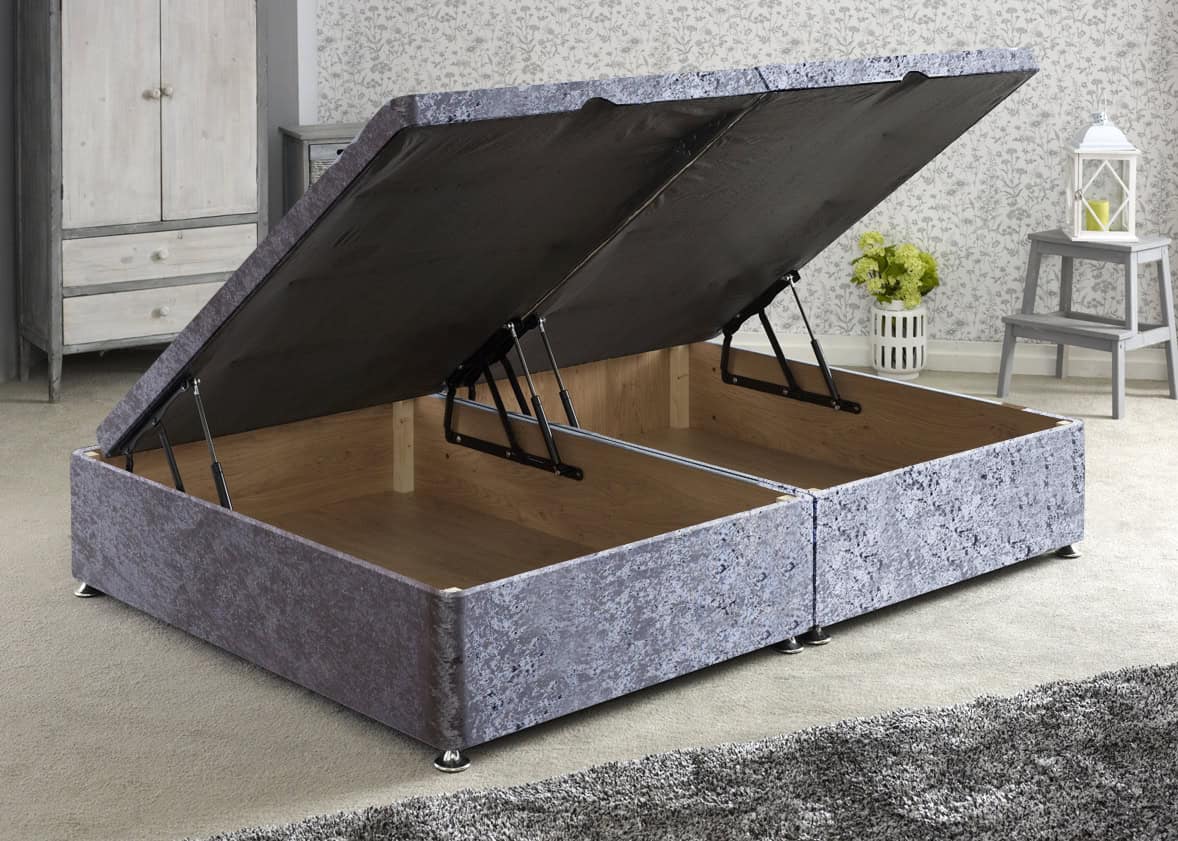 Apollo 4ft6 Glitz Grey Side Ottoman Base | Buy Online | Beds.ie
