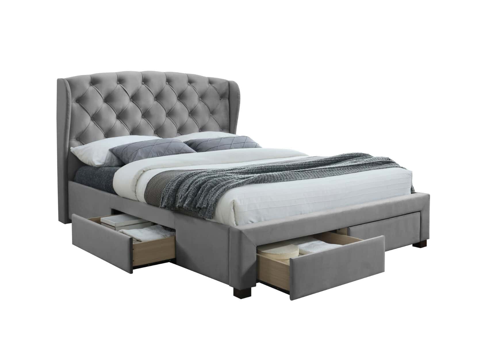 Hope 5ft Bed - Grey Velvet - Image 8