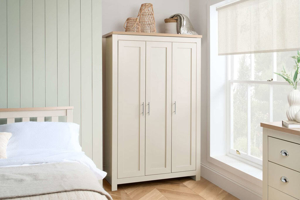 Highgate 3 Door Wardrobe - Cream & Oak | Buy Online | Beds.ie