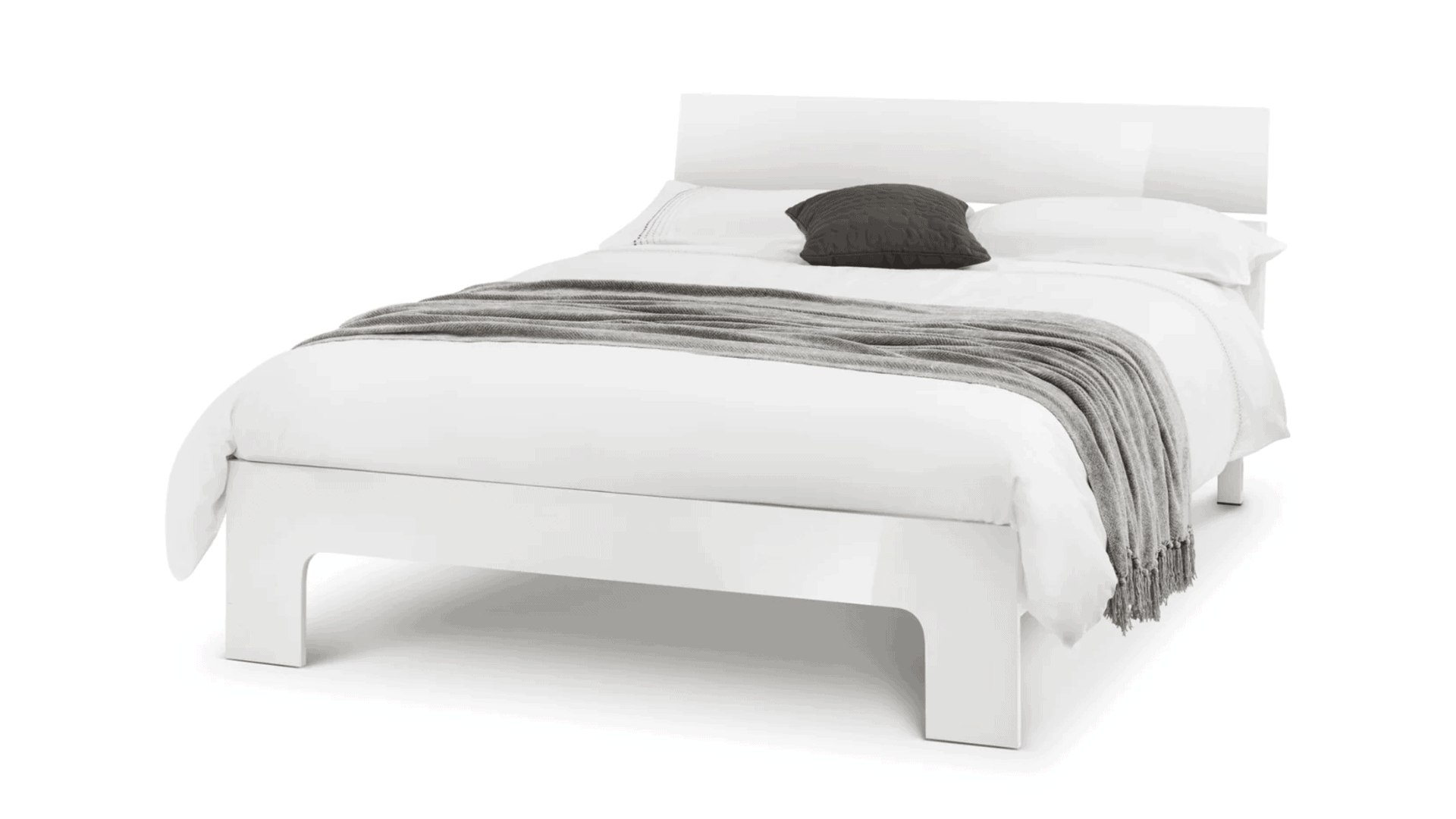 New York 4ft6 Bedframe - White - Image 3