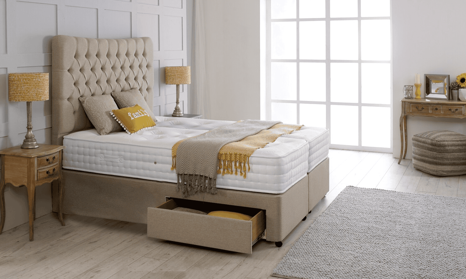 Healthbeds 6ft Enviro-Lux 1400 2 Drawer Zip & Link Bed (VEGAN) - Image 3
