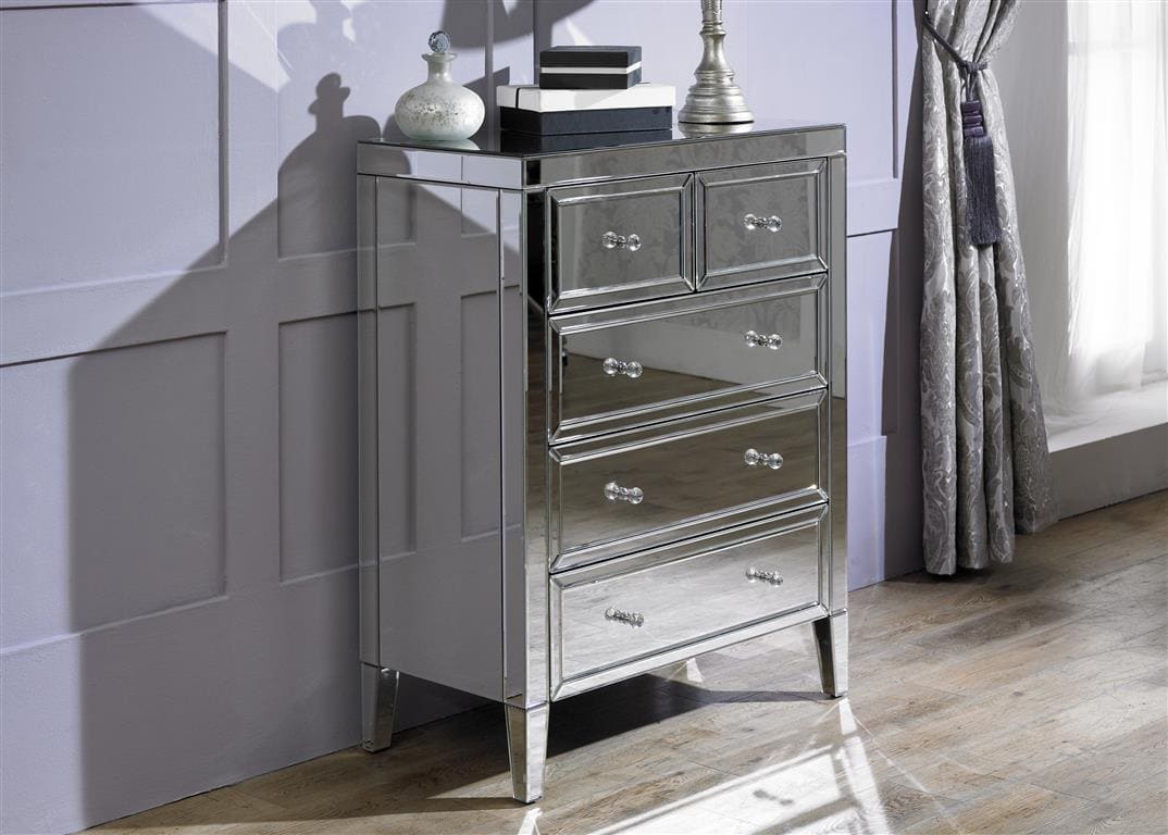 Valencia Mirrored 3+2 Drawer Chest | Buy Online | Beds.ie
