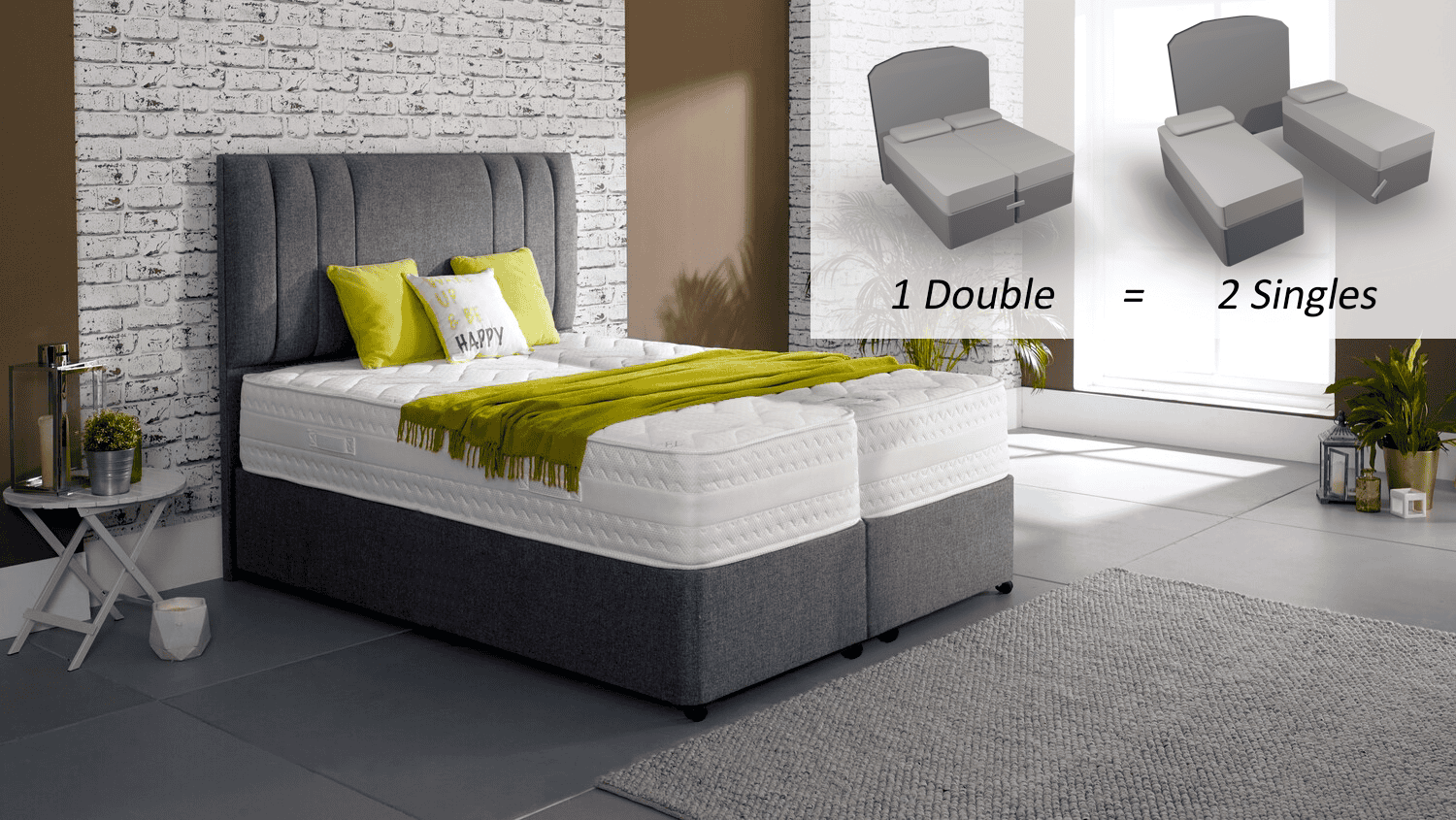 Healthbeds 6ft Energise 3500 Zip & Link Bed | Buy Online | Beds.ie