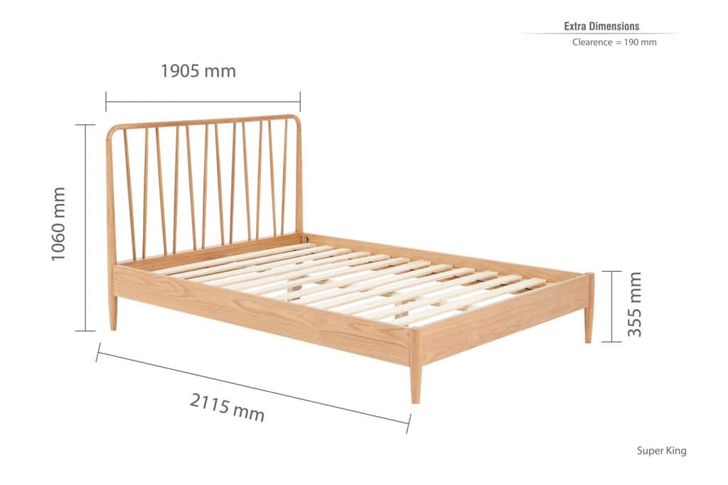 Jesper 5ft Bedframe - Oak - Image 9