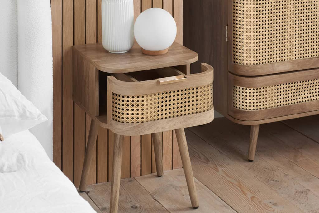Noah 1 Drawer Bedside - Oak - Image 3