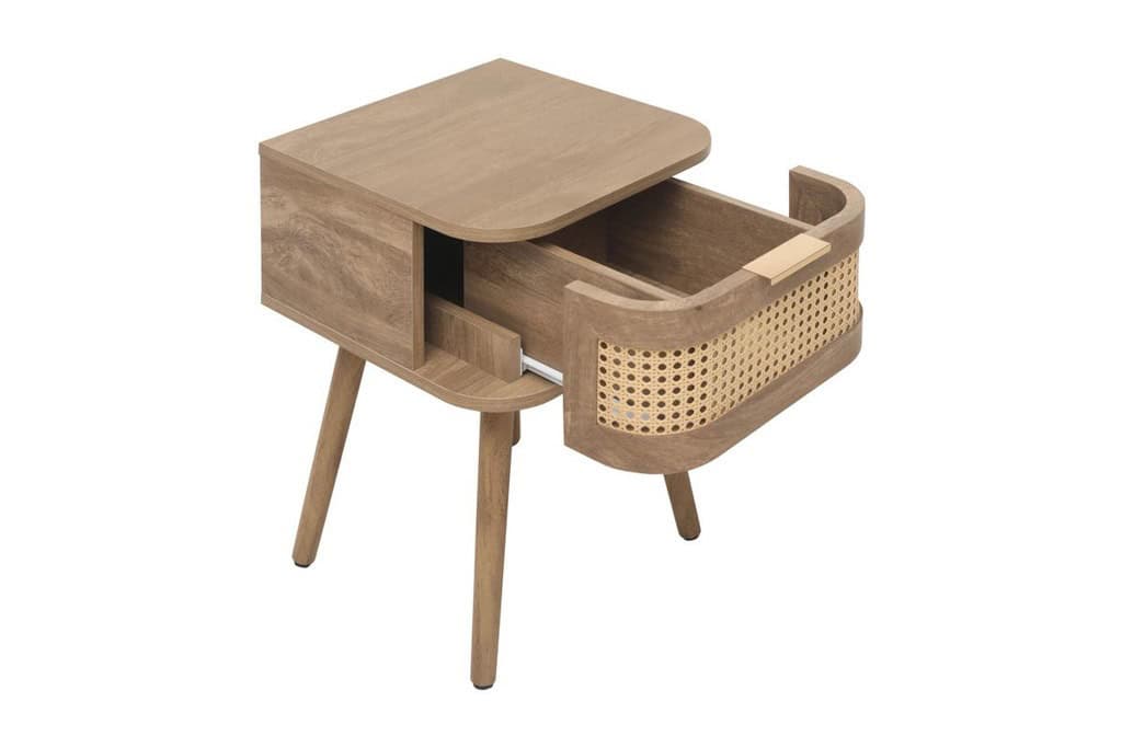 Noah 1 Drawer Bedside - Oak - Image 6