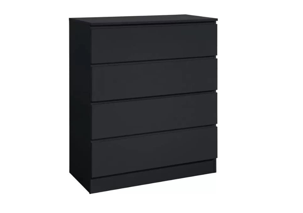 Oslo 4 Drawer Chest - Black - Image 2