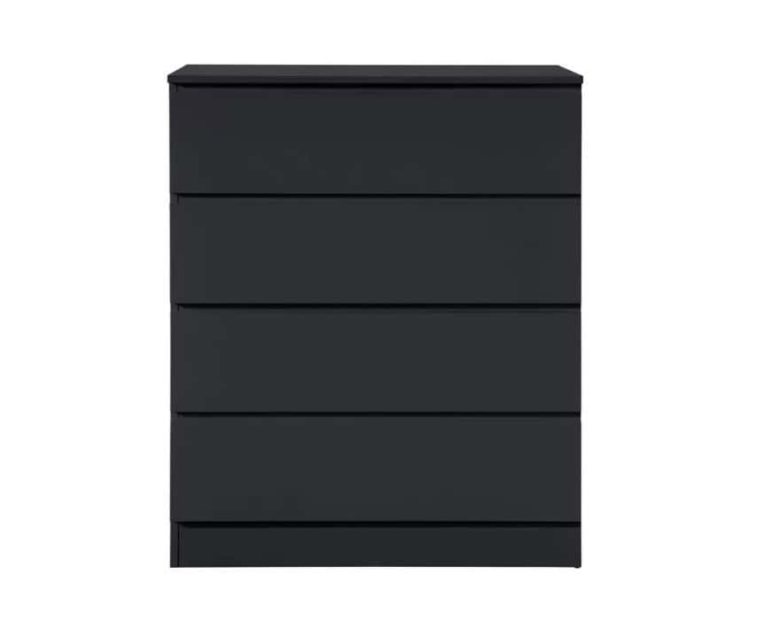 Oslo 4 Drawer Chest - Black - Image 4