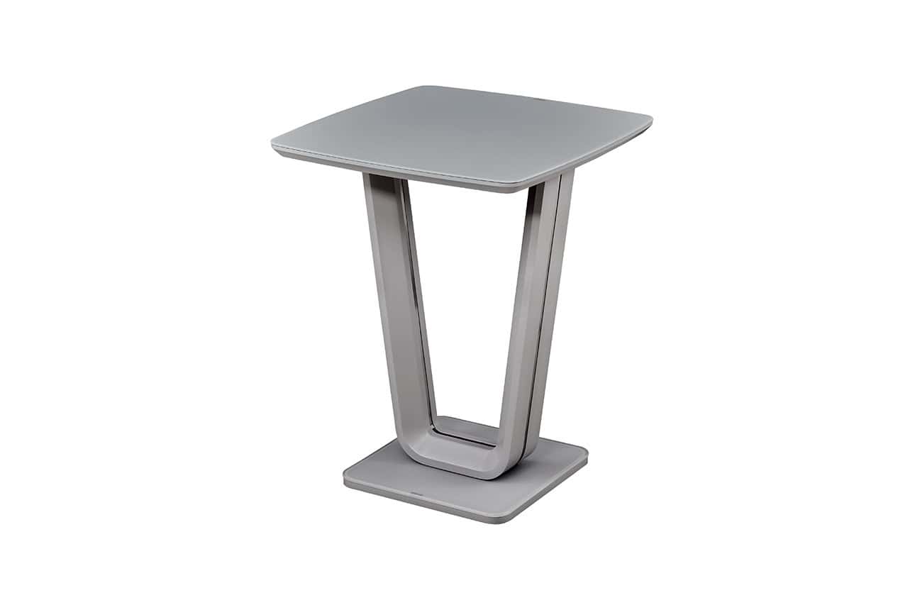 Lazzaro Bar Table - Light Grey Matt | Buy Online | Beds.ie