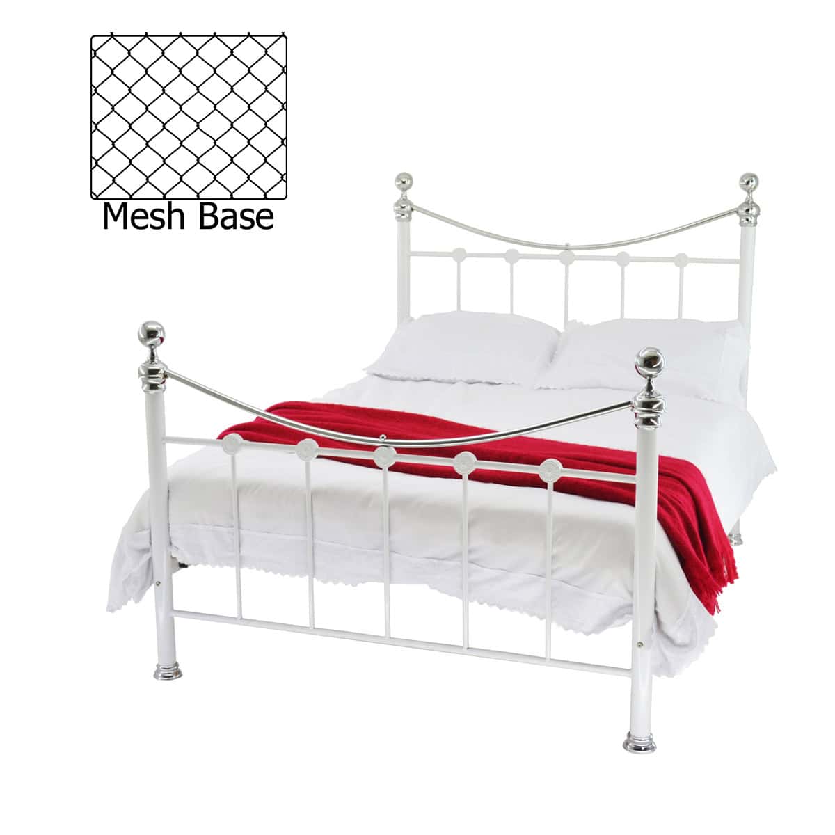 Cambridge 4ft Contract Bedframe in White | Buy Online | Beds.ie