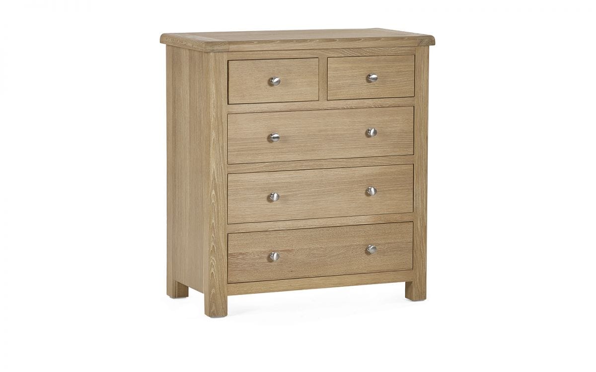 Memmingen 3+2 Drawer Chest - Limed Oak - Image 2