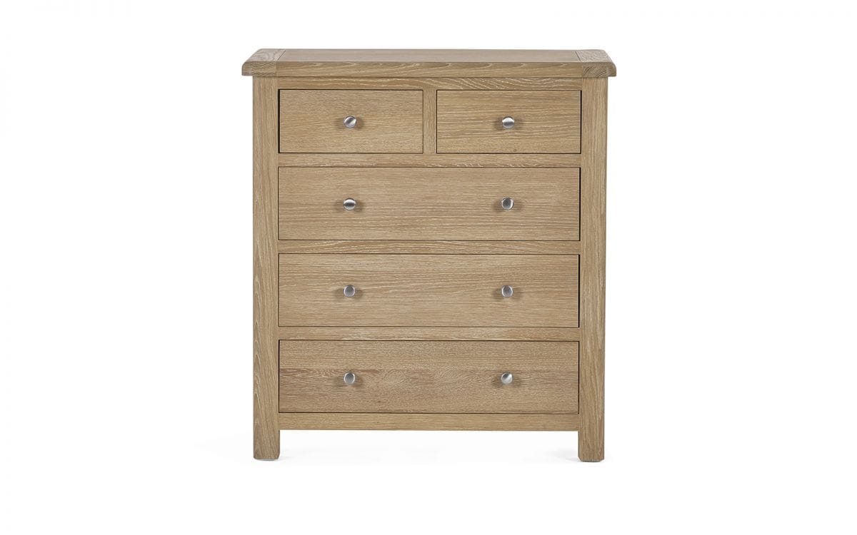 Memmingen 3+2 Drawer Chest - Limed Oak - Image 3