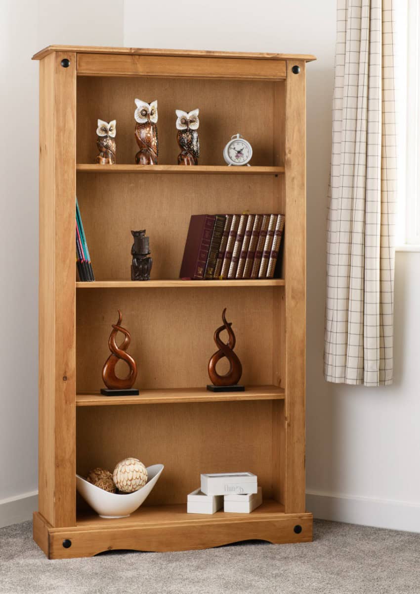 Corona Medium Bookcase - Waxed Pine | Buy Online | Beds.ie