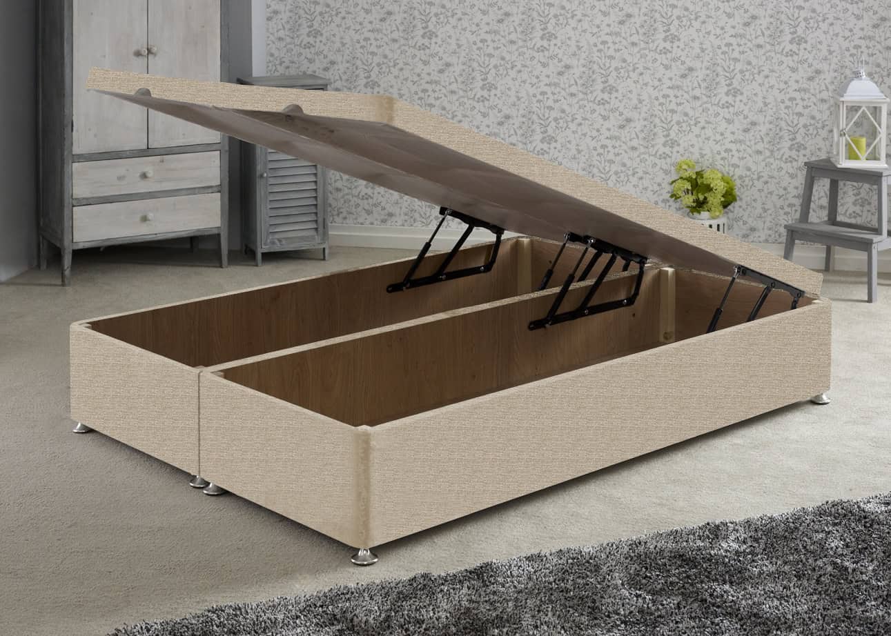 Apollo 4ft6 Beige Front Opening Ottoman Base | Buy Online | Beds.ie