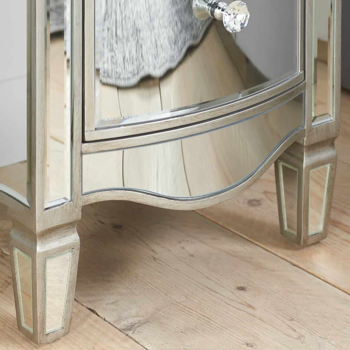 Elysee Mirrored 2 Drawer Bedside - Image 4