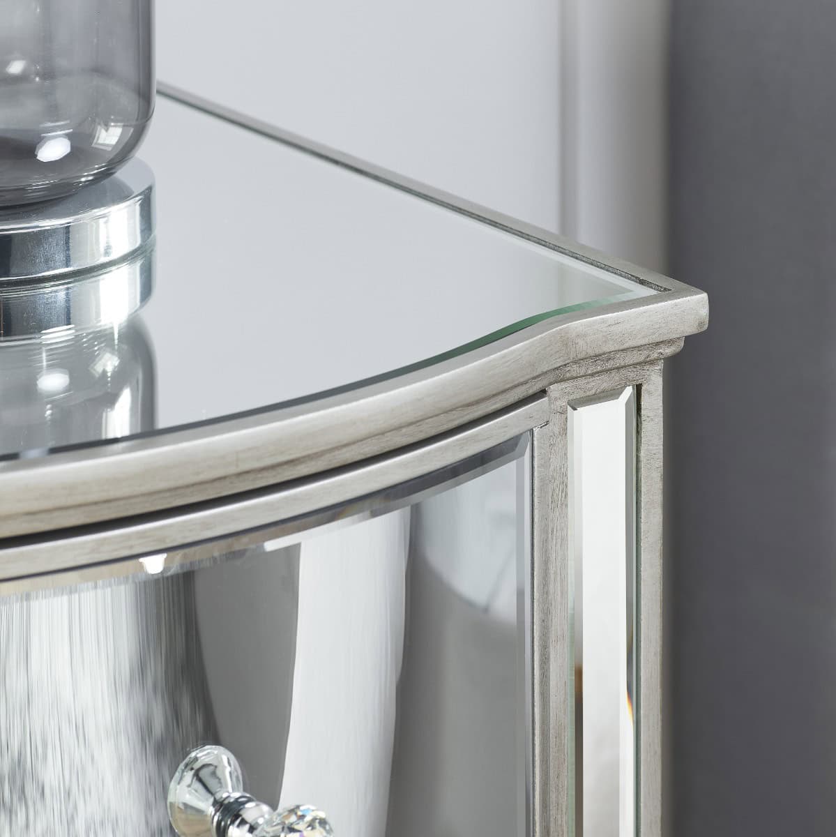 Elysee Mirrored 2 Drawer Bedside - Image 5
