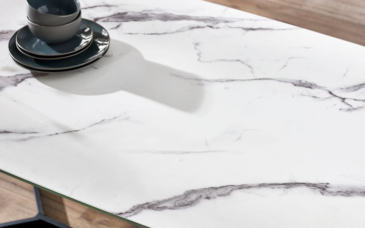 Elysium Dining Table - White Marble Effect - Image 4