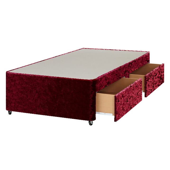 Apollo 2ft6 Glitz Red 2 Drawer Divan Base | Buy Online | Beds.ie