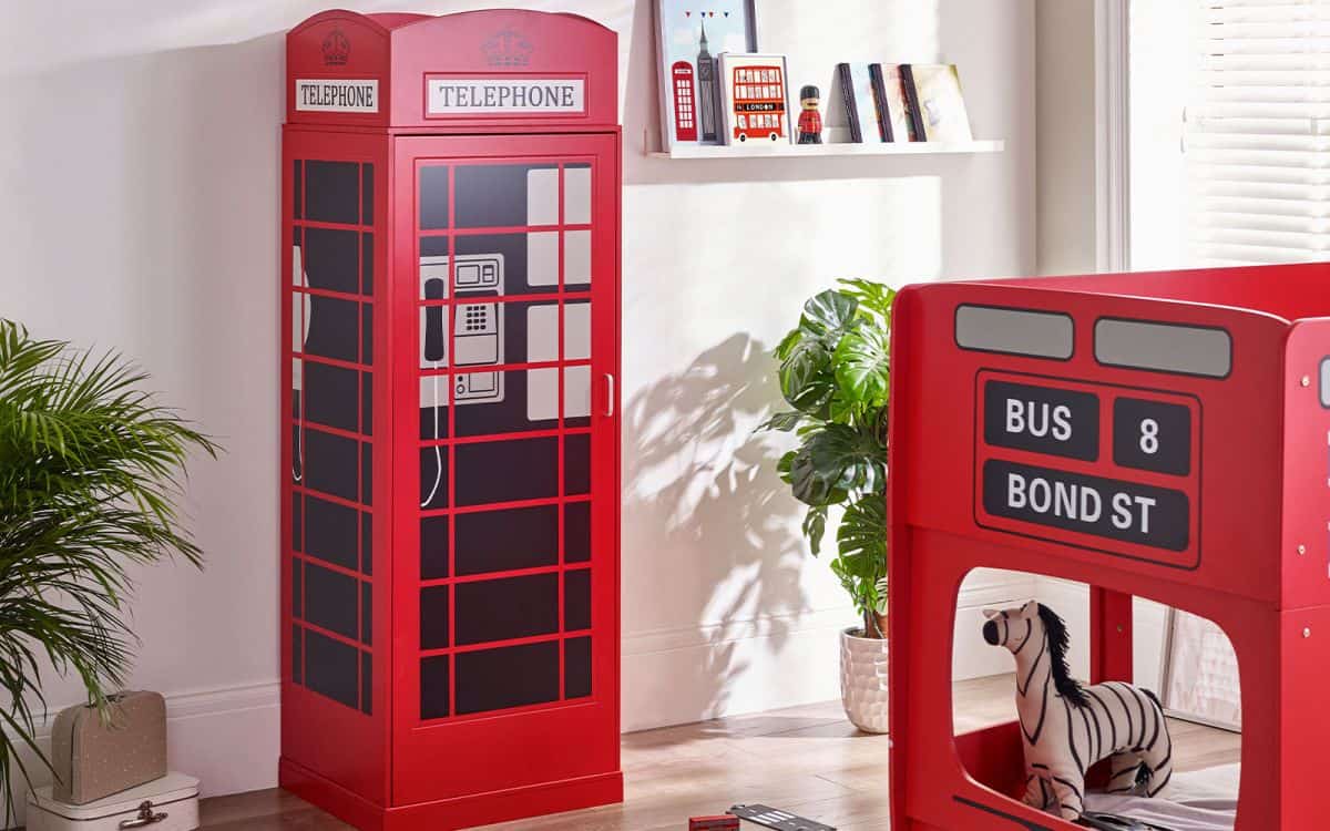 London Phone Box Wardrobe - Red | Buy Online | Beds.ie