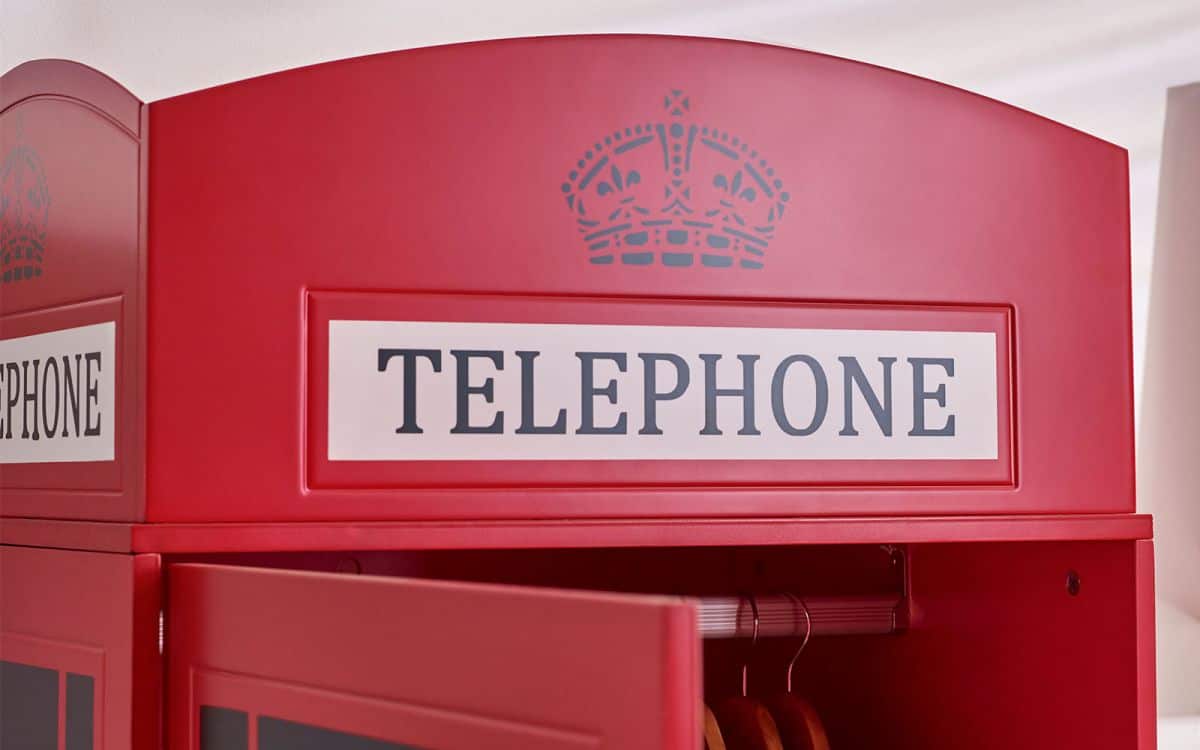 London Phone Box Wardrobe - Red - Image 4