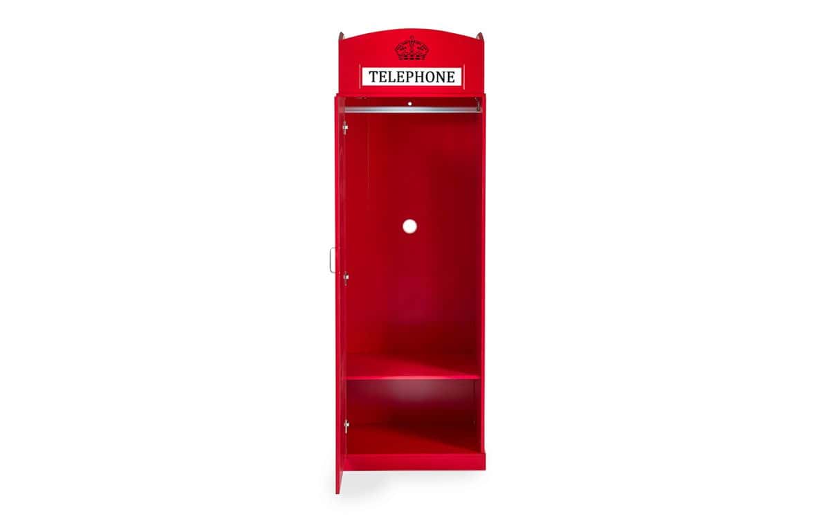 London Phone Box Wardrobe - Red - Image 8