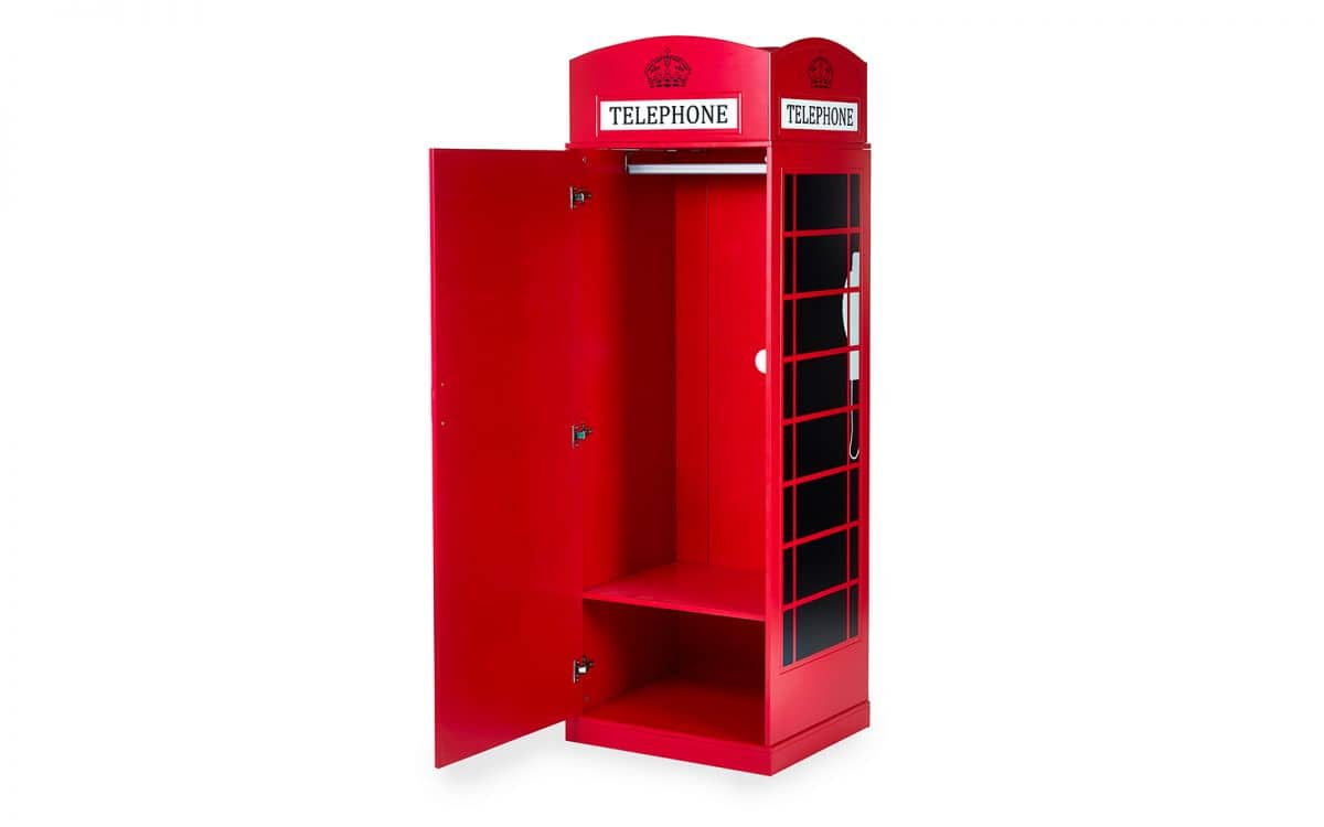 London Phone Box Wardrobe - Red - Image 10