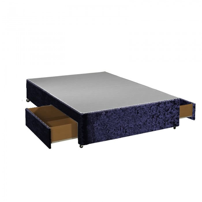 Apollo 4ft6 Glitz Navy 2 Drawer Divan Base | Buy Online | Beds.ie