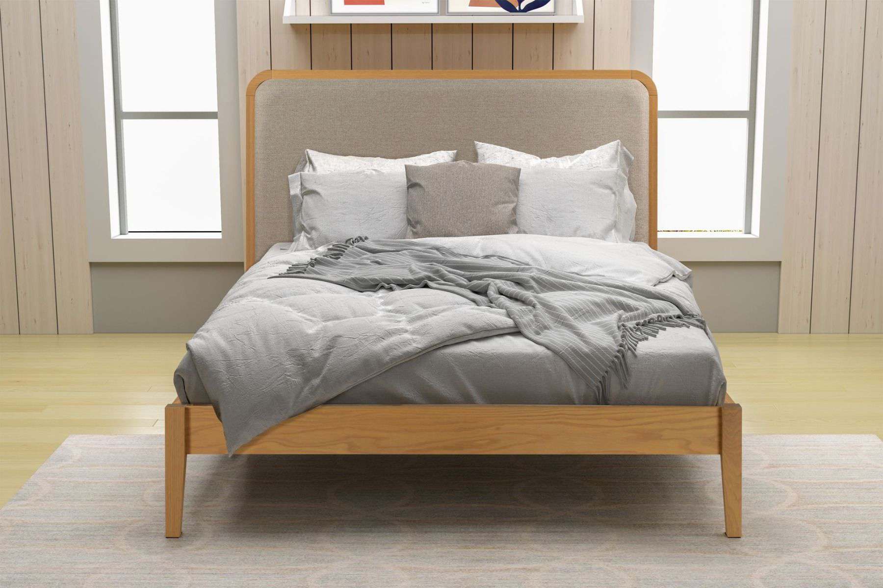 Flintshire 5ft Brynford Bedframe - Oak & Grey - Image 2