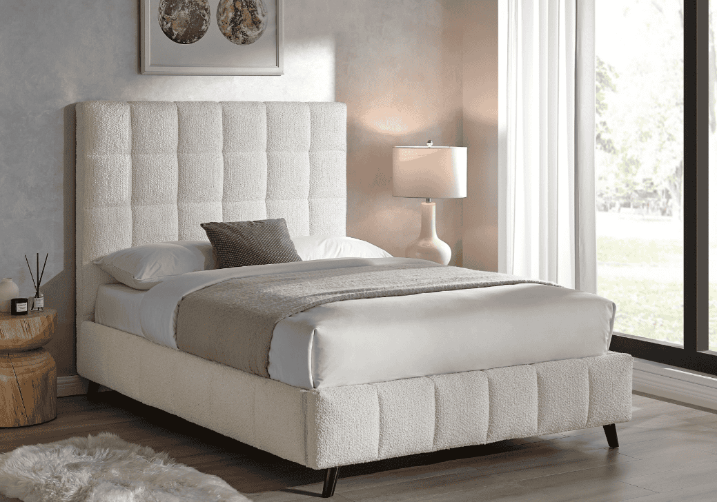 Limelight Starla Square 4ft6 Bedframe - Ivory | Buy Online | Beds.ie