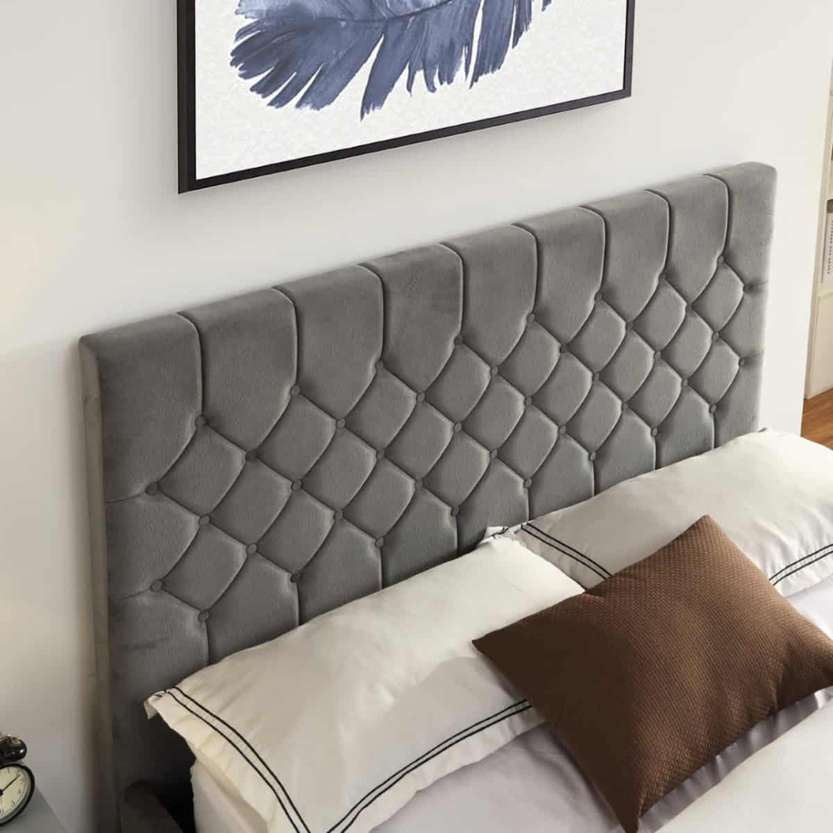 Galway 4ft Bedframe - Grey - Image 4