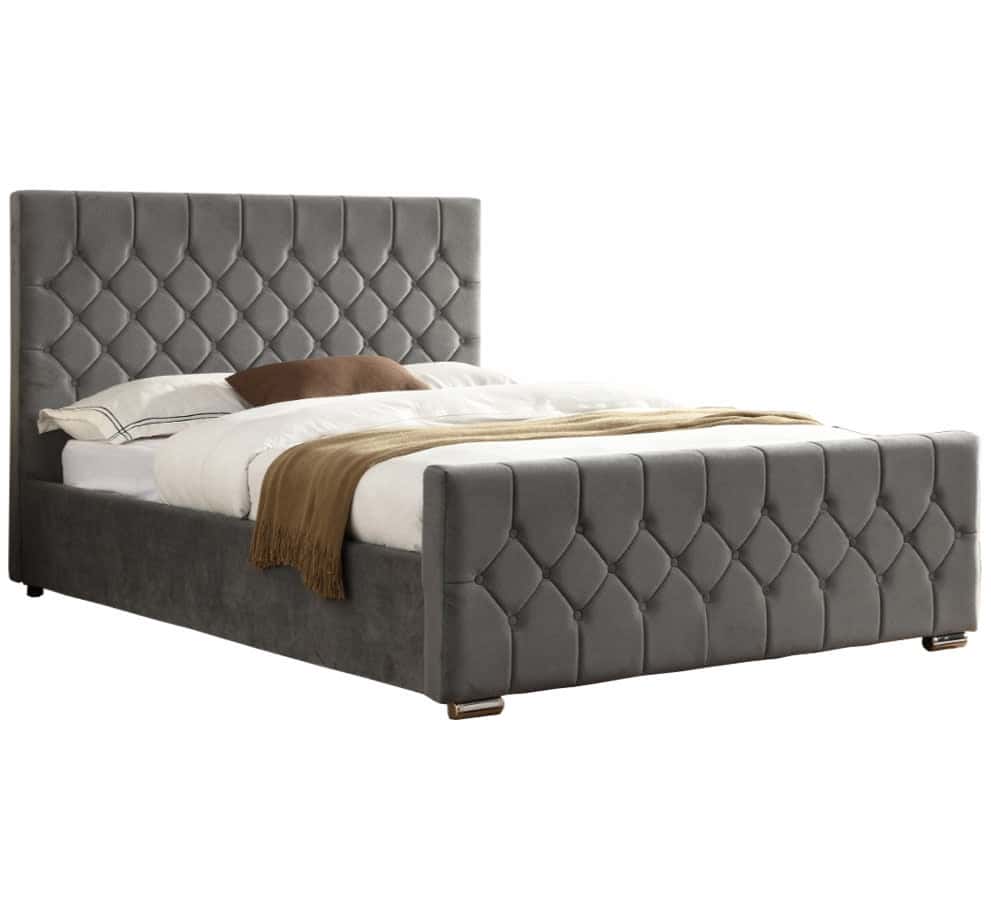 Galway 4ft Bedframe - Grey - Image 6