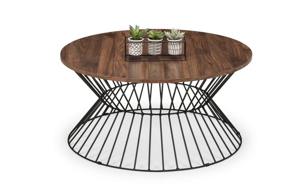 Staten Round Coffee Table - Walnut - Image 3
