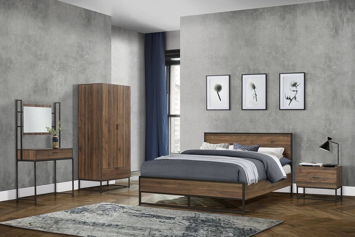 Houston 4ft Bedframe - Walnut | Buy Online | Beds.ie