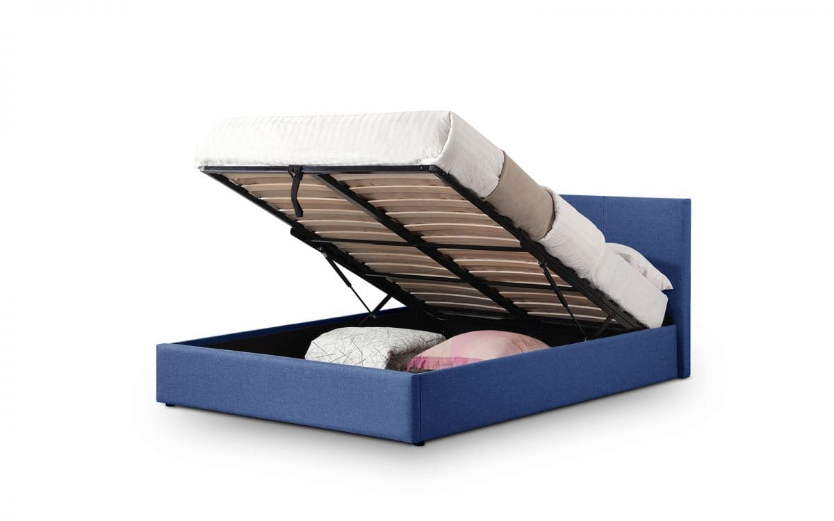 Murano 5ft Ottoman Bedframe - Blue Linen | Buy Online | Beds.ie