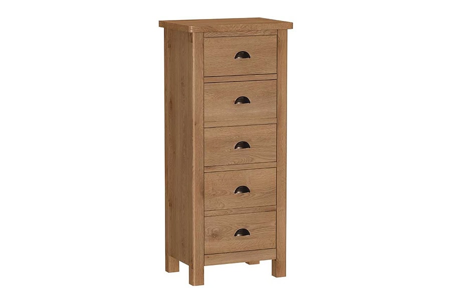 Everlee Narrow Drawer Chest - Rustic Oak | Buy Online | Beds.ie