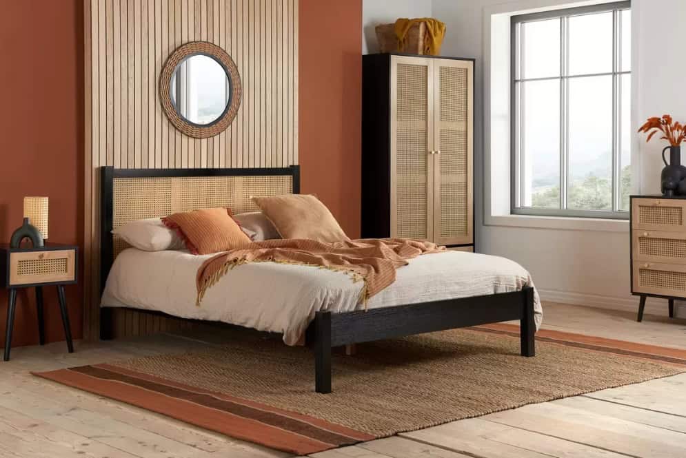 Croxley 5ft Rattan Bedframe - Black | Buy Online | Beds.ie