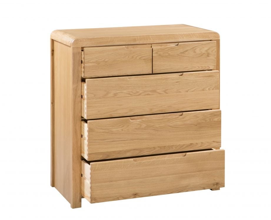 Contour 3+2 Drawer Chest - Waxed Oak - Image 2