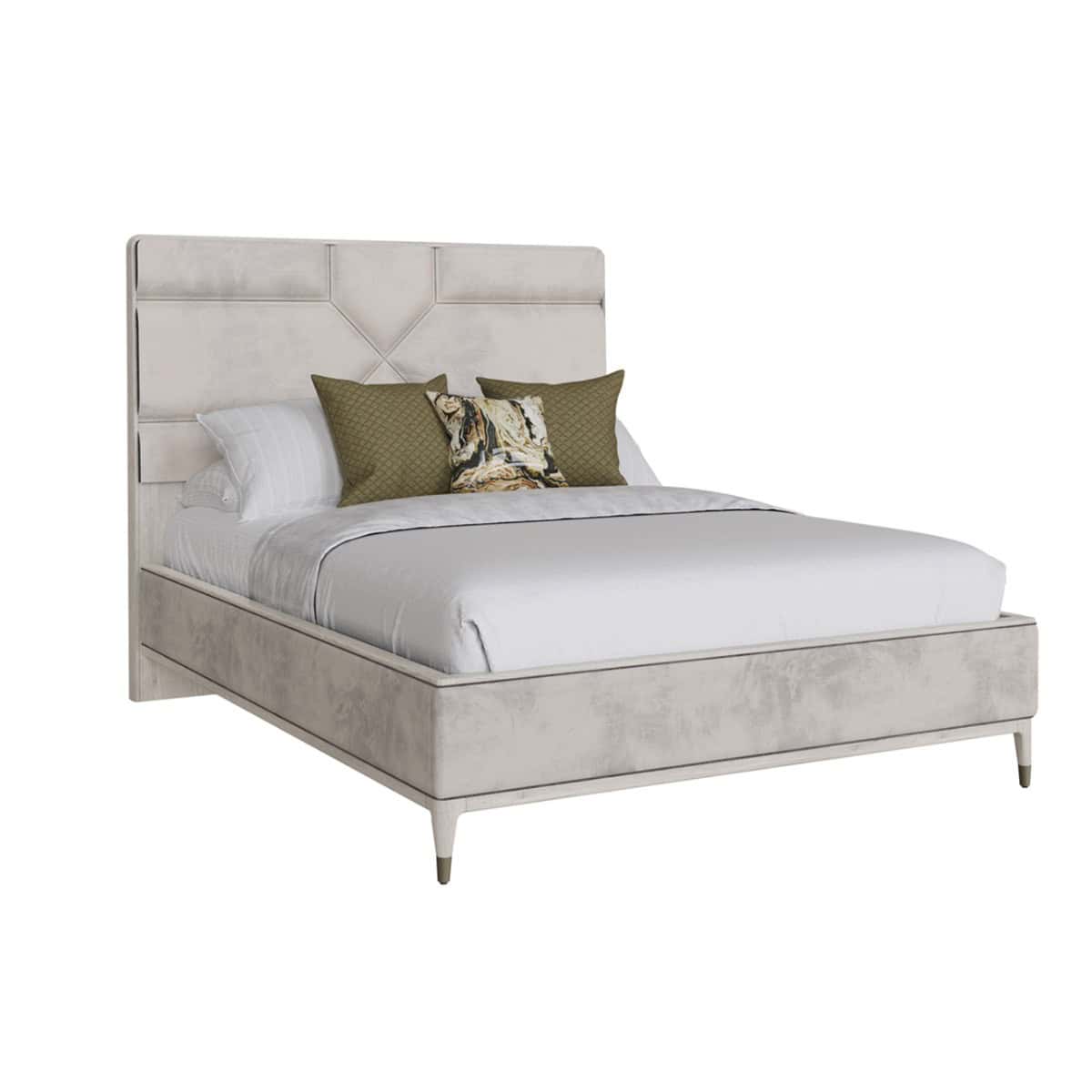 Diletta 6ft Bedframe - Stone Sand Velvet - Image 2