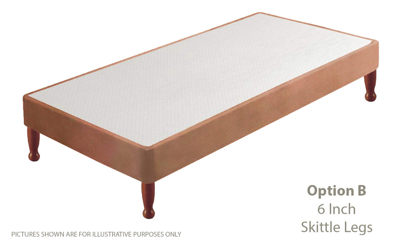 Apollo 2ft6 Velvet Pink Shallow Divan Base on Legs - Image 2