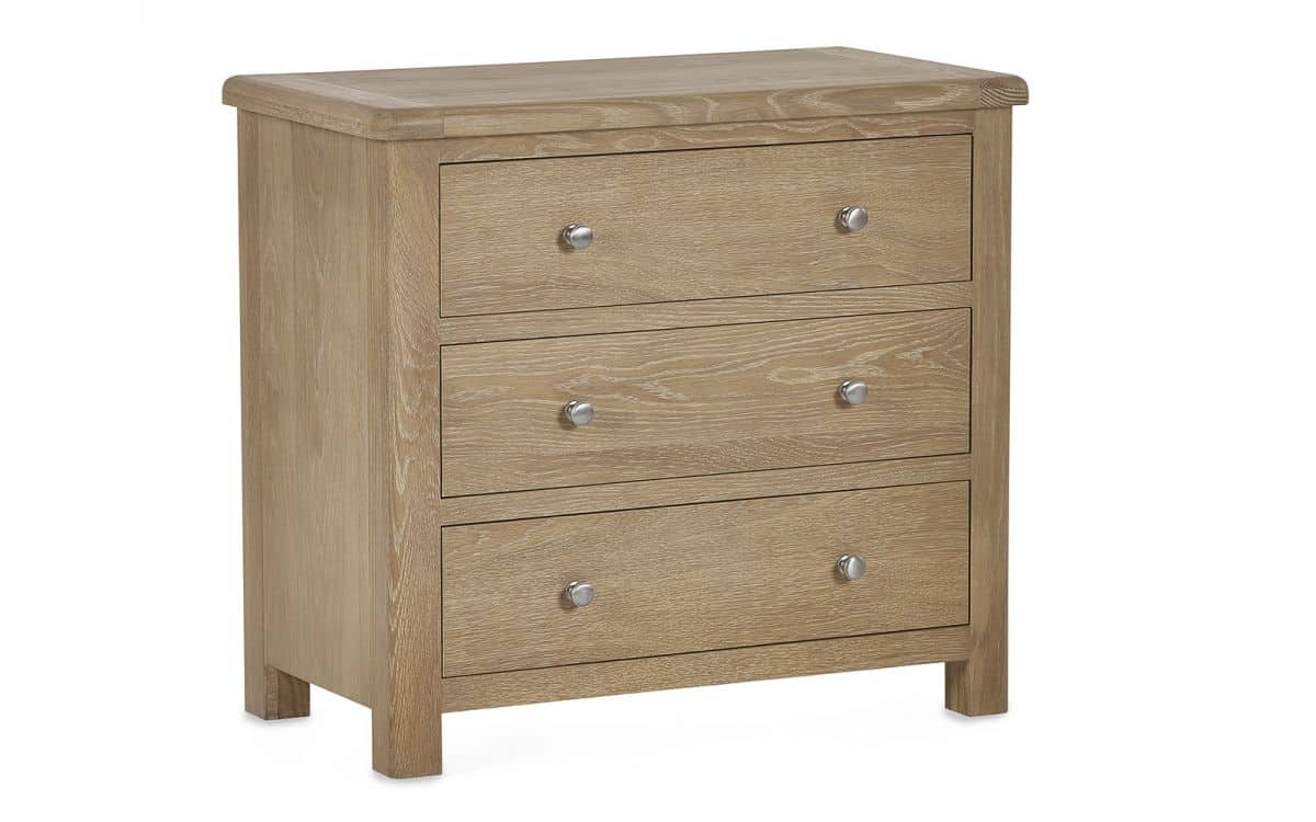 Memmingen 3 Drawer Chest - Limed Oak - Image 2