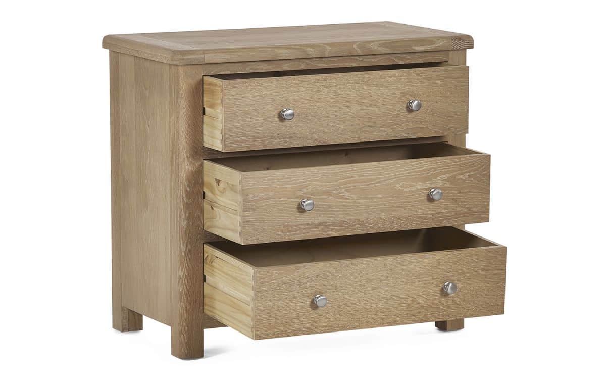 Memmingen 3 Drawer Chest - Limed Oak - Image 6