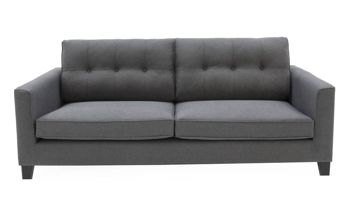 Astrid 3 Seater Sofa - Charcoal Fabric - Image 2