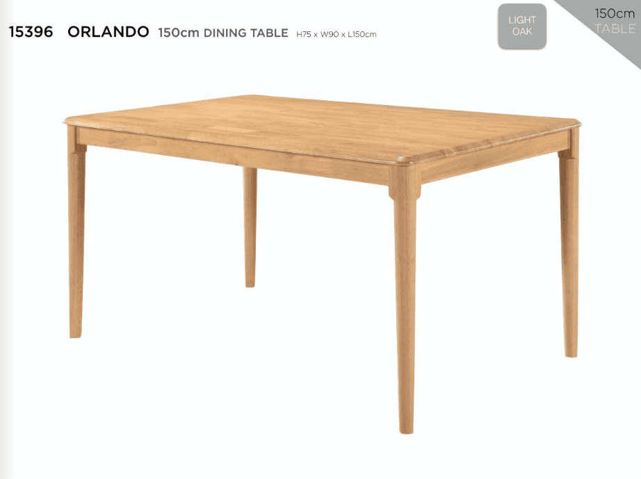 Orlando Dining Table - Oak | Buy Online | Beds.ie