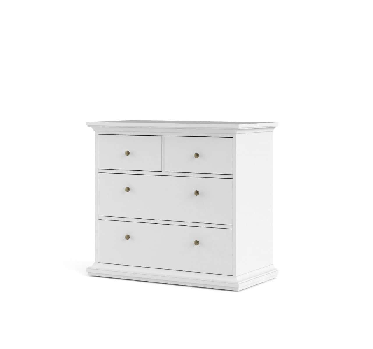 Paris 4 Drawer Chest - White - Image 2