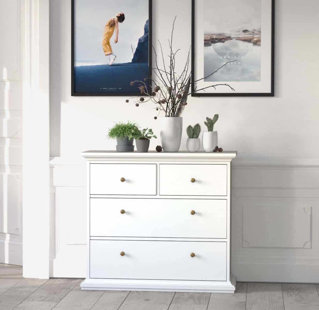 Paris 4 Drawer Chest - White - Image 3