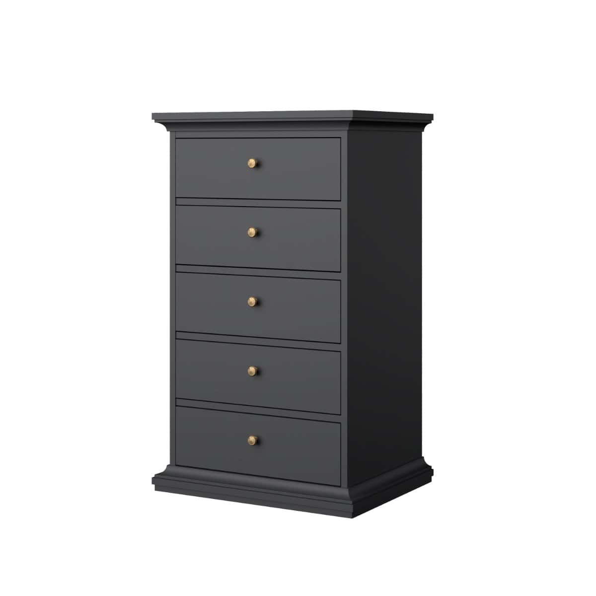 Paris 5 Drawer Chest - Grey - Image 2
