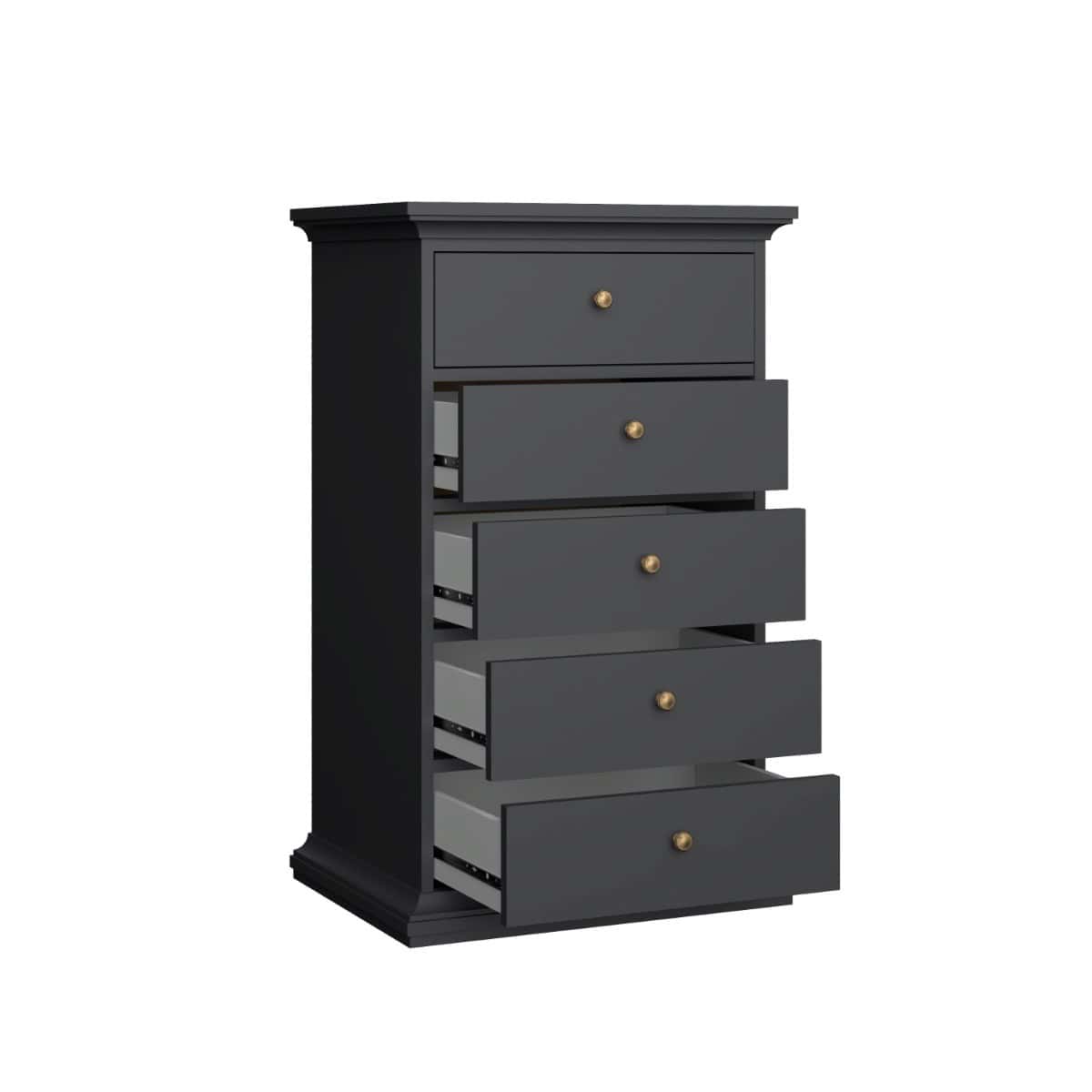 Paris 5 Drawer Chest - Grey - Image 4